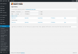 Page screenshot: SiteGuard &rarr; Login history