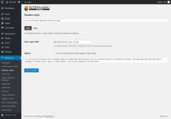 Page screenshot: SiteGuard &rarr; Rename Login
