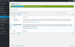 Page screenshot: Plugins &lsaquo; Test site &mdash; WordPress