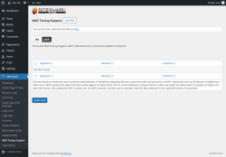 Page screenshot: SiteGuard &rarr; WAF Tuning Support