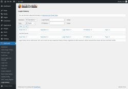 Page screenshot: SiteGuard &rarr; Login history