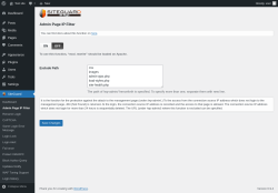 Page screenshot: SiteGuard &rarr; Admin Page IP Filter