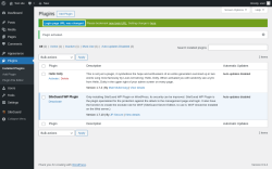Page screenshot: Plugins &lsaquo; Test site &mdash; WordPress