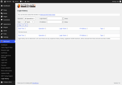 Page screenshot: SiteGuard &rarr; Login history