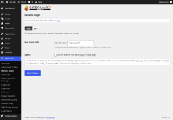 Page screenshot: SiteGuard &rarr; Rename Login