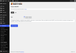 Page screenshot: SiteGuard &rarr; Protect XMLRPC