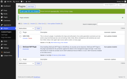 Page screenshot: Plugins &lsaquo; Test site &mdash; WordPress