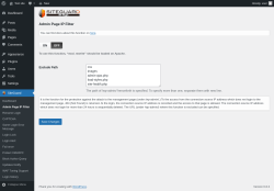 Page screenshot: SiteGuard → Admin Page IP Filter