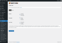 Page screenshot: SiteGuard → Login Lock