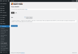 Page screenshot: SiteGuard → Protect XMLRPC