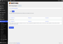 Page screenshot: SiteGuard &rarr; WAF Tuning Support