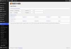 Page screenshot: SiteGuard &rarr; Login History