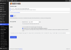 Page screenshot: SiteGuard &rarr; Rename Login