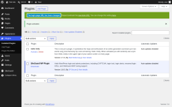 Page screenshot: Plugins &lsaquo; Test site &mdash; WordPress