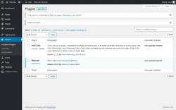 Page screenshot: Plugins &lsaquo; Test site &mdash; WordPress