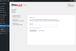 Page screenshot: SiteLock &rarr; Settings