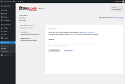 Page screenshot: SiteLock &rarr; Settings
