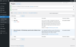 Page screenshot: Plugins &lsaquo; Test site &mdash; WordPress