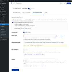 Page screenshot: SiteSEO → Social Networks → Facebook (Open Graph) 
