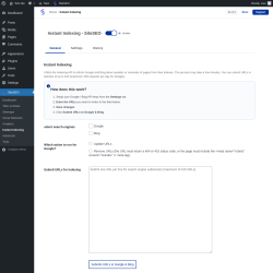 Page screenshot: SiteSEO → Instant Indexing