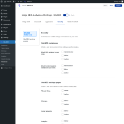 Page screenshot: SiteSEO → Advanced → Security