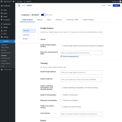 Page screenshot: SiteSEO &rarr; Analytics