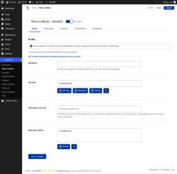 Page screenshot: SiteSEO &rarr; Titles & Metas