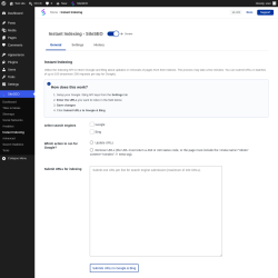 Page screenshot: SiteSEO &rarr; Instant Indexing