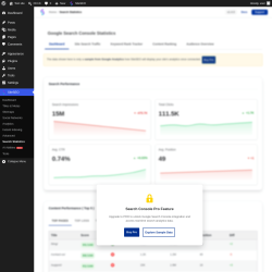 Page screenshot: SiteSEO &rarr; Search Statistics