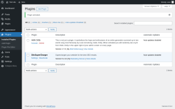 Page screenshot: Plugins &lsaquo; Test site &mdash; WordPress