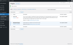 Page screenshot: Plugins &lsaquo; Test site &mdash; WordPress