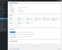 Page screenshot: Settings &rarr; SiteSuperCharger