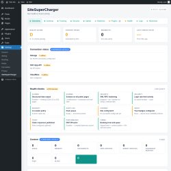 Page screenshot: Settings &rarr; SiteSuperCharger