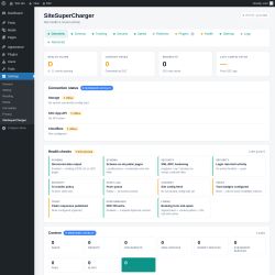 Page screenshot: Settings &rarr; SiteSuperCharger