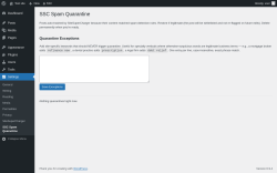 Page screenshot: Settings &rarr; SSC Spam Quarantine