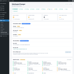 Page screenshot: Settings &rarr; SiteSuperCharger