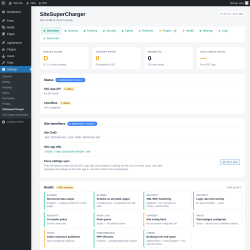 Page screenshot: Settings &rarr; SiteSuperCharger