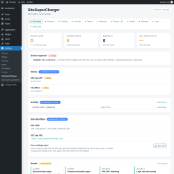 Page screenshot: Settings &rarr; SiteSuperCharger