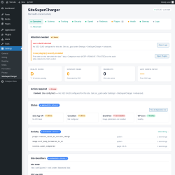 Page screenshot: Settings &rarr; SiteSuperCharger