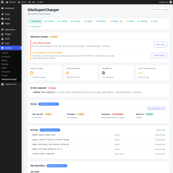 Page screenshot: Settings &rarr; SiteSuperCharger