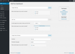 Page screenshot: Dashboard → SiteTree