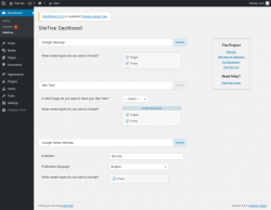 Page screenshot: Dashboard → SiteTree