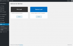 Page screenshot: SiteTree → Leaves