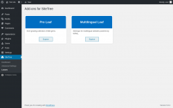 Page screenshot: SiteTree → Leaves