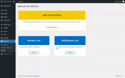 Page screenshot: SiteTree → Leaves