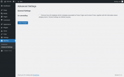 Page screenshot: SiteTree → Advanced Settings