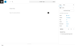 Page screenshot: Add Page ‹ Test site — WordPress