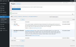 Page screenshot: Plugins ‹ Test site — WordPress