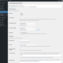 Page screenshot: SkySEOManager &rarr; Settings