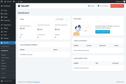 Page screenshot: SliceWP → Dashboard
